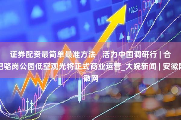 证券配资最简单最准方法   活力中国调研行 | 合肥骆岗公园低空观光将正式商业运营_大皖新闻 | 安徽网